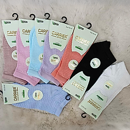 Carrier 2253 - Bayan Bambu Kabartma Patik Çorap