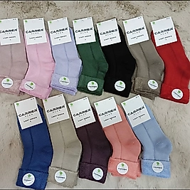 Carrier 2551 - Bayan Bambu Kıvrık Havlu Çorap