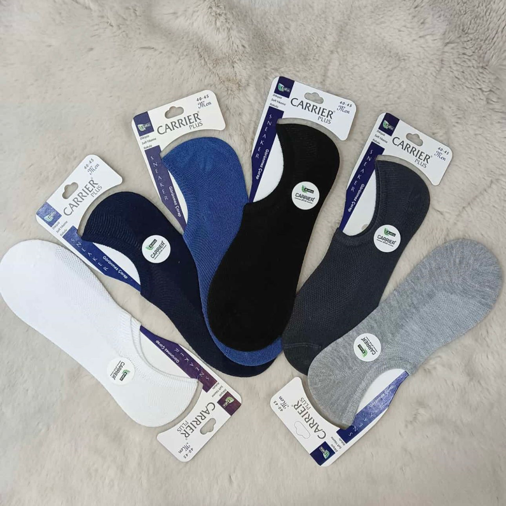 Carrier 1451 - Erkek Bambu Ekose Sneakers Çorap