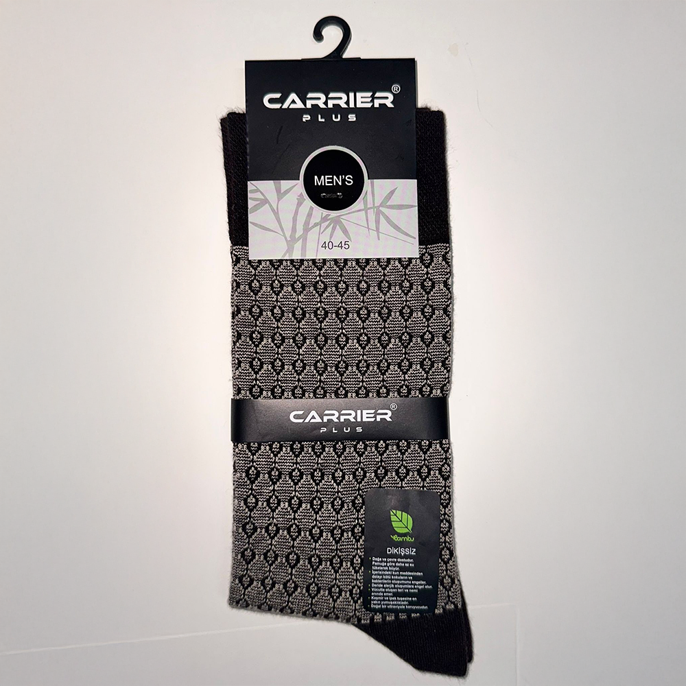Carrier 1156 - Erkek Bambu Desenli Soket Çorap (Desenli)